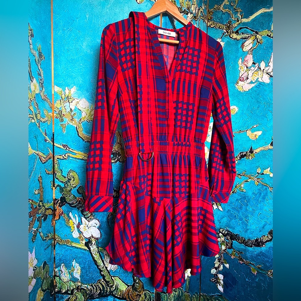 Plaid Dress w/ Side Slits// S
